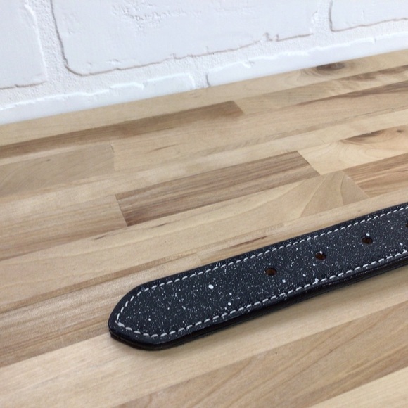 Mad Cow genuine leather Punk Rock dog collar handmade black dark silver studs - Picture 11 of 16